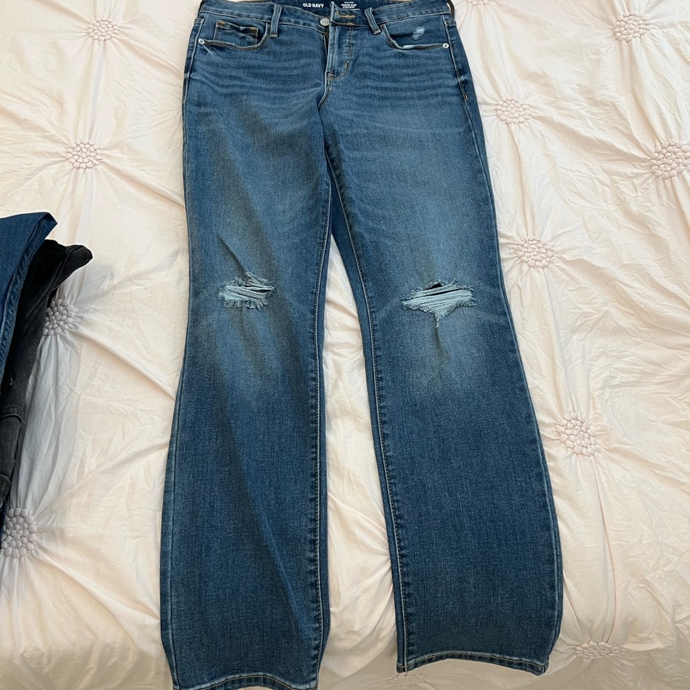 Old navy high rise power slim straight jeans